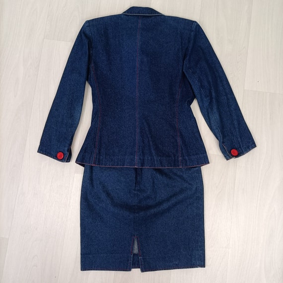 Denim skirt suit YSL Variation vintage 90s - image 3