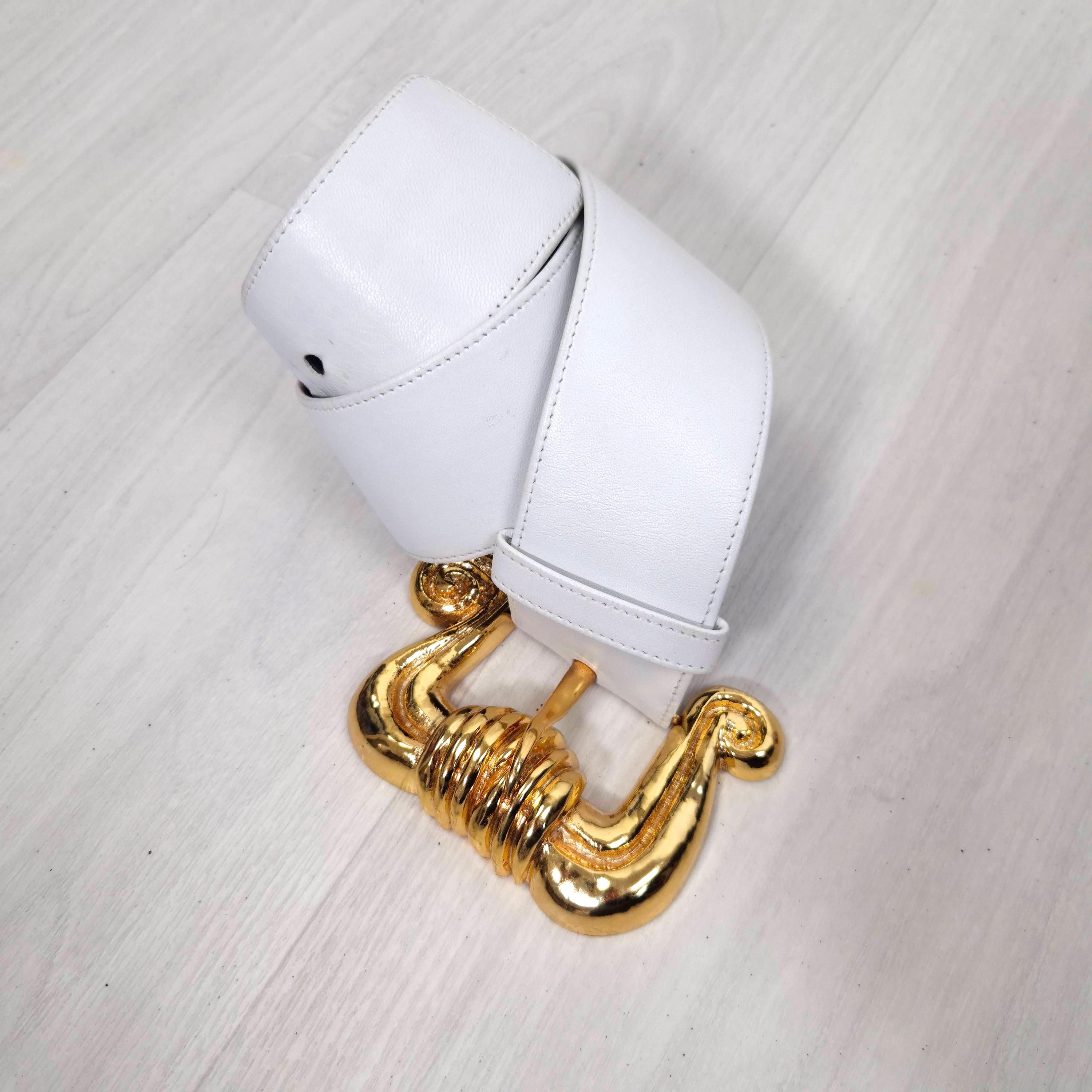 Christian Lacroix White Belt Vintage 80s - Etsy display picture 2