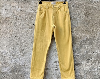 Armani jeans yellow 1980s