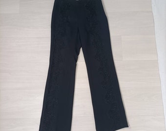 Pantalon en dentelle noire Armani vintage, Armani Collezioni vintage années 90