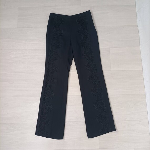 Buy Lace Black Trousers Armani Vintage, Armani Collezioni Vintage 