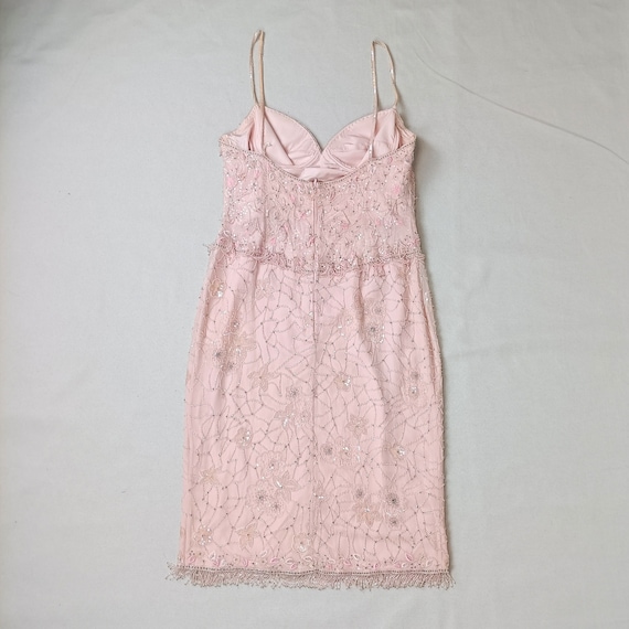 Ceremony powder pink dress, flapper style pink si… - image 2