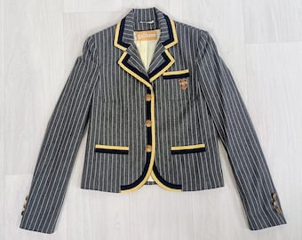 Blazer escolar Galliano, chaqueta estilo universitario John Galliano 1997