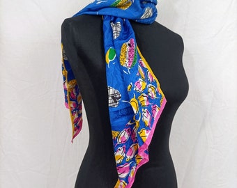 Emanuel Ungaro vintage 80s silk scarf