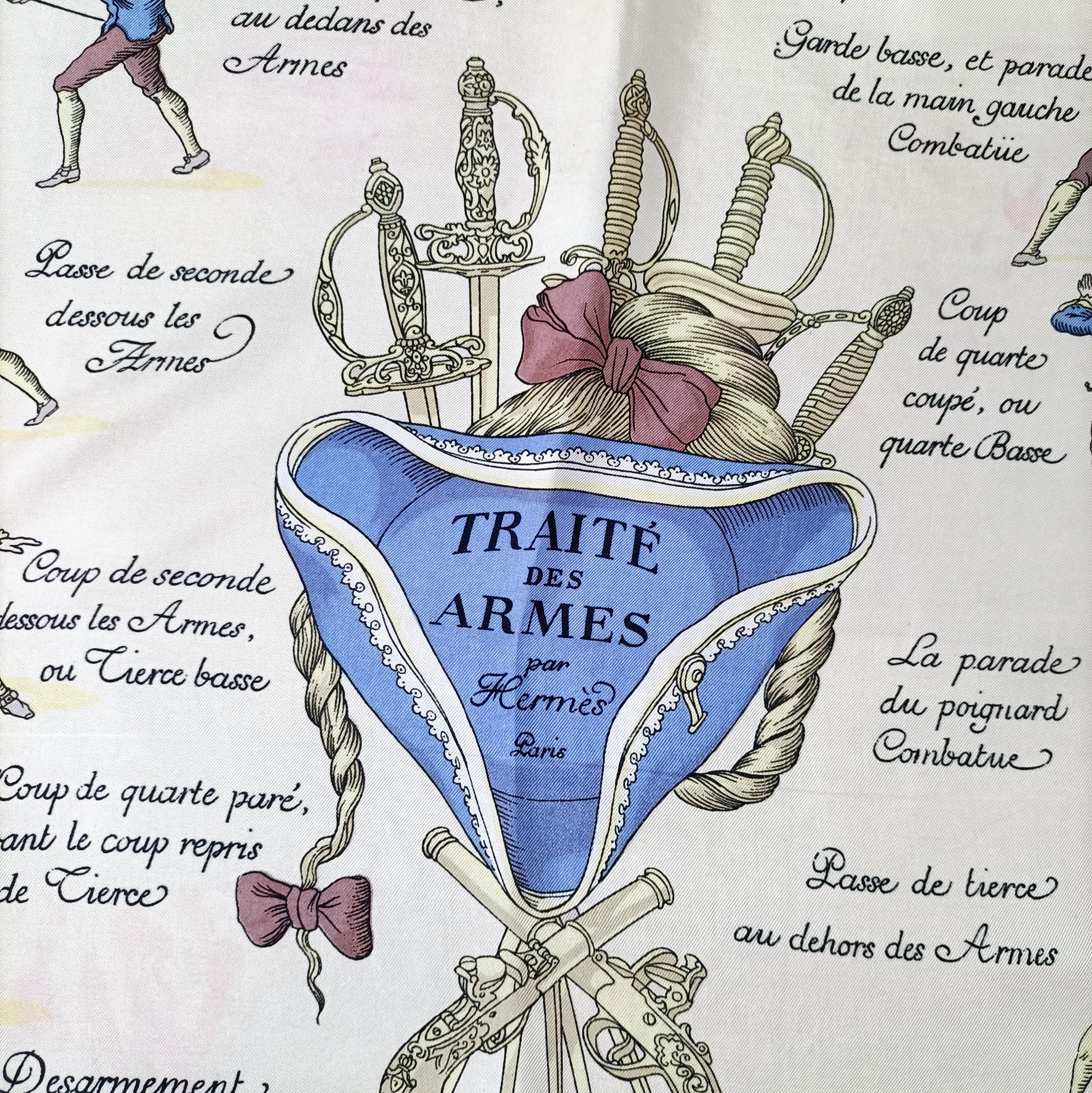 Hermès Traité Des Armes 1951, Hermès Vintage Scarf - Etsy
