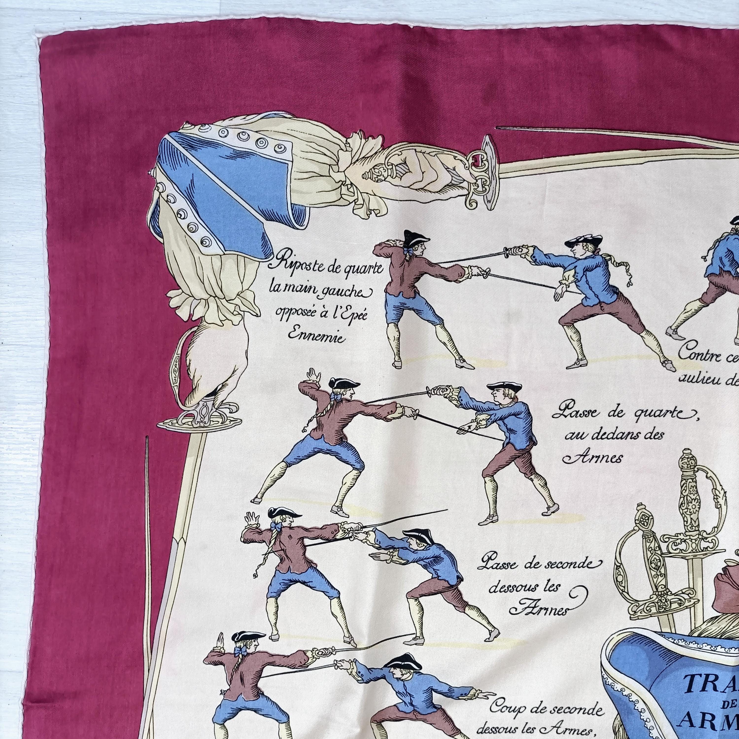 Hermès Traité Des Armes 1951, Hermès Vintage Scarf - Etsy