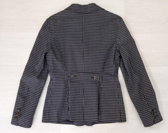 Moschino Jeans Checked Jacket White and Black, Moschino Vintage