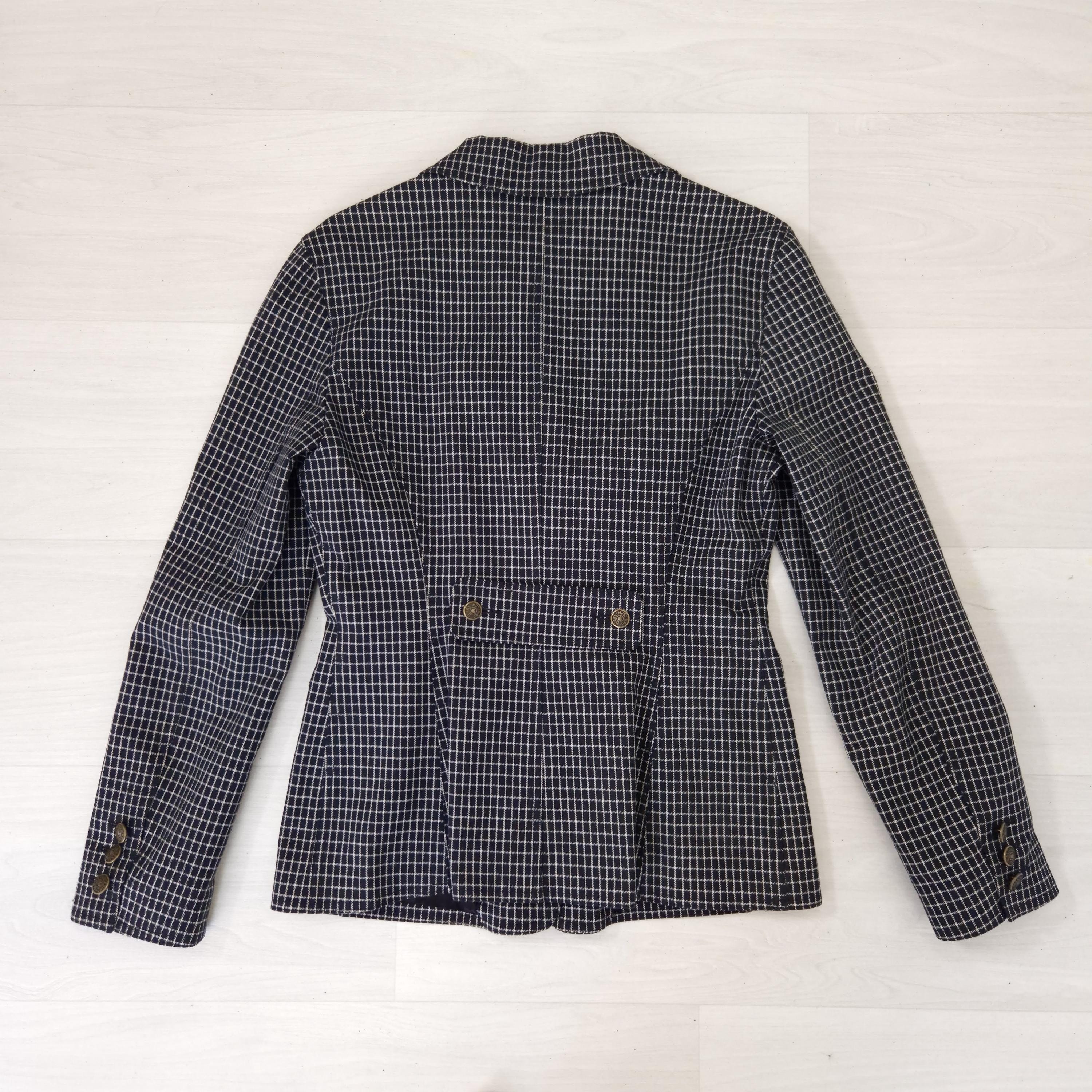 Moschino Jeans Checked Jacket White and Black, Moschino Vintage