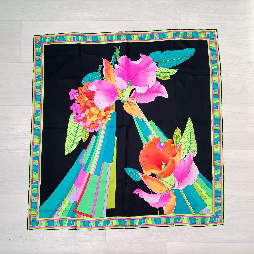 Foulard En Soie Mousseline LÉONARD - Écharpe Femme Multicolore élégante