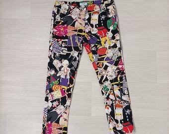 Moschino doll and clown patterned trousers, Moschino Jeans Y2k