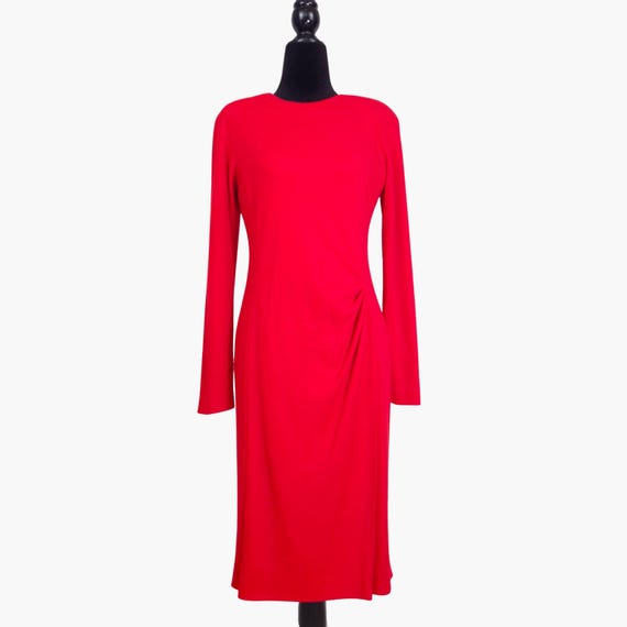 Fendi, Fendi vestito rosso in lana vintage anni 1980s