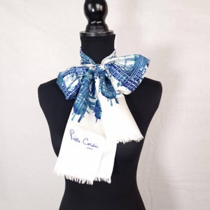 Authentic 70s Pierre Cardin Silk Scarf Wrap Vintage Oblong