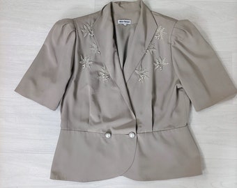 Veste habillée vintage beige, Delia Ferrari