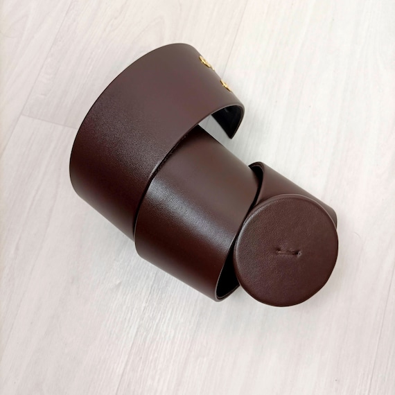 Vintage brown leather valentino belt - Gem