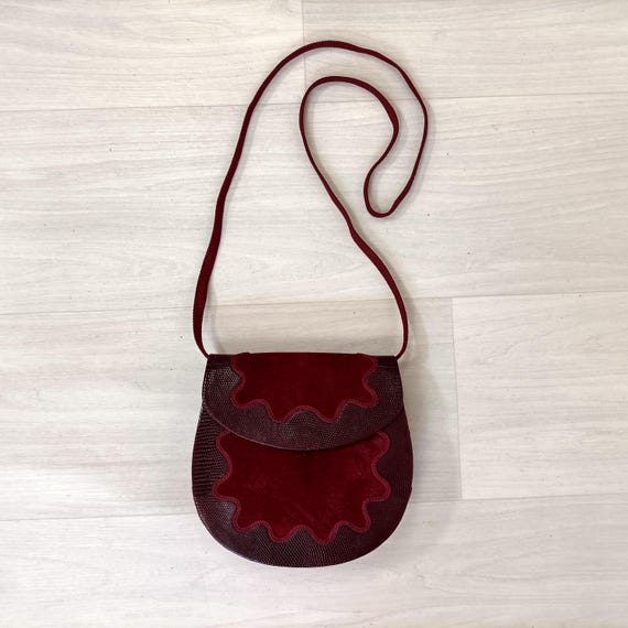 YSL Bag Made in Burgundy Leather, Vintage Bag 70s - Etsy