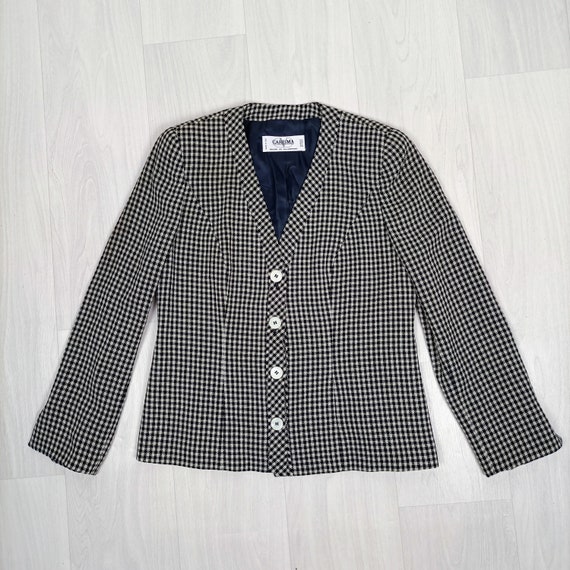 Checked Blazer Vintage Carisma Made in Valentino Vichy Checked Blazer Vintage Carisma Made in Valentino Vichy