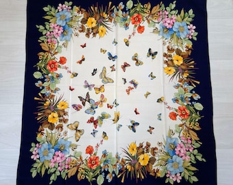 Ungaro zijden sjaal met vlinders vintage jaren 80
