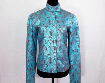 Veste turquoise irisée Iceberg automne/hiver 2000