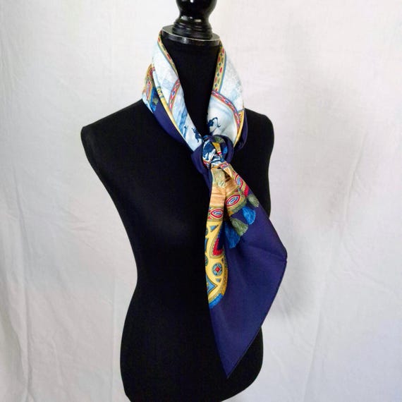 Hermès Cavalier Peuls Silk Scarf, Carré Hermès Vintage - Etsy