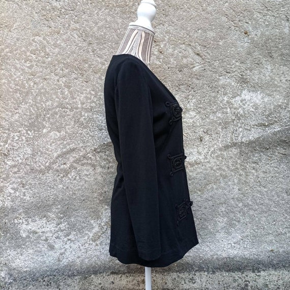 Luisa Spagnoli vintage jacket sixties black pure … - image 4