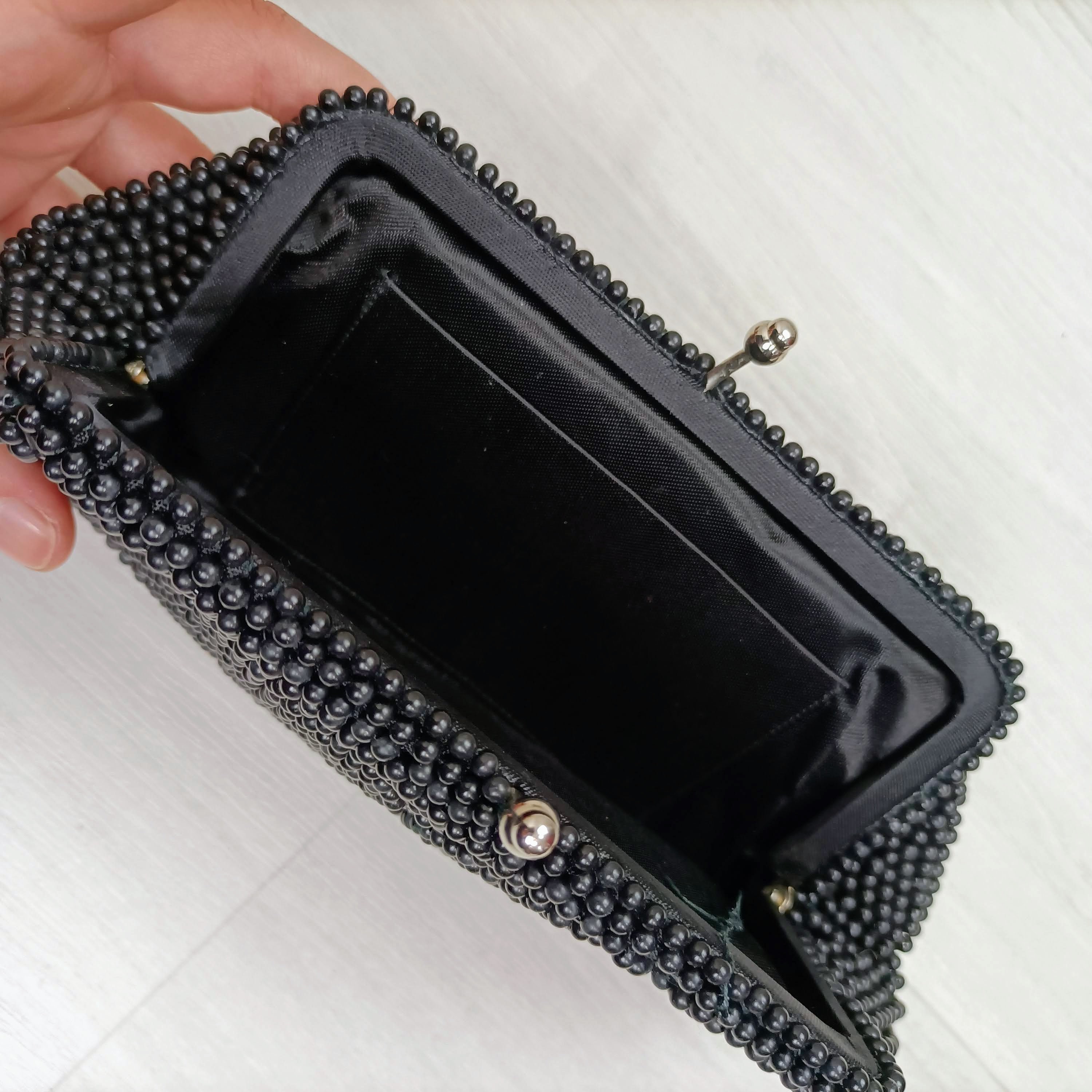 1950s Textured Leather Clutch Bag