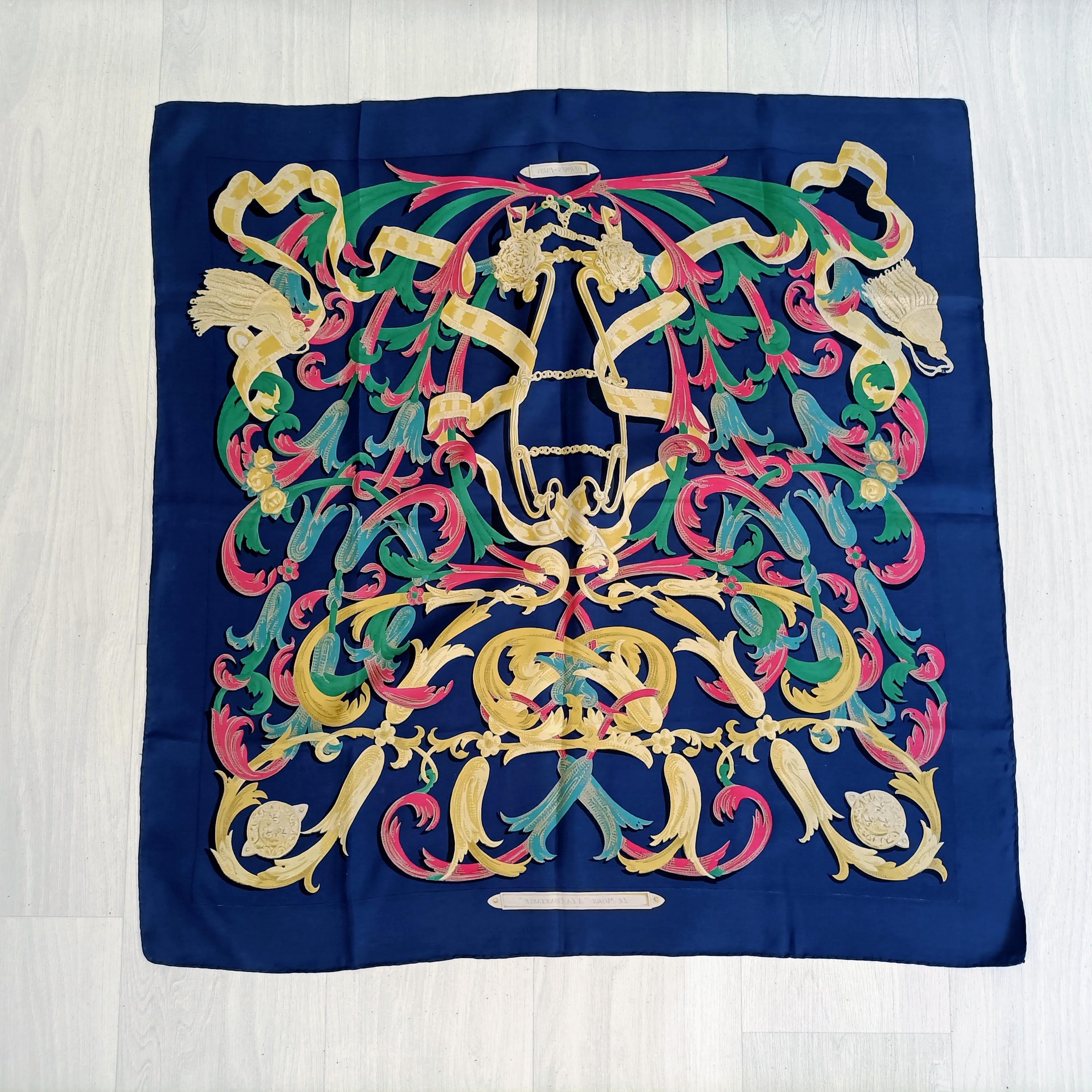 Hermès Vintage Scarf Carré Le Mors “a La Conétable” - Etsy