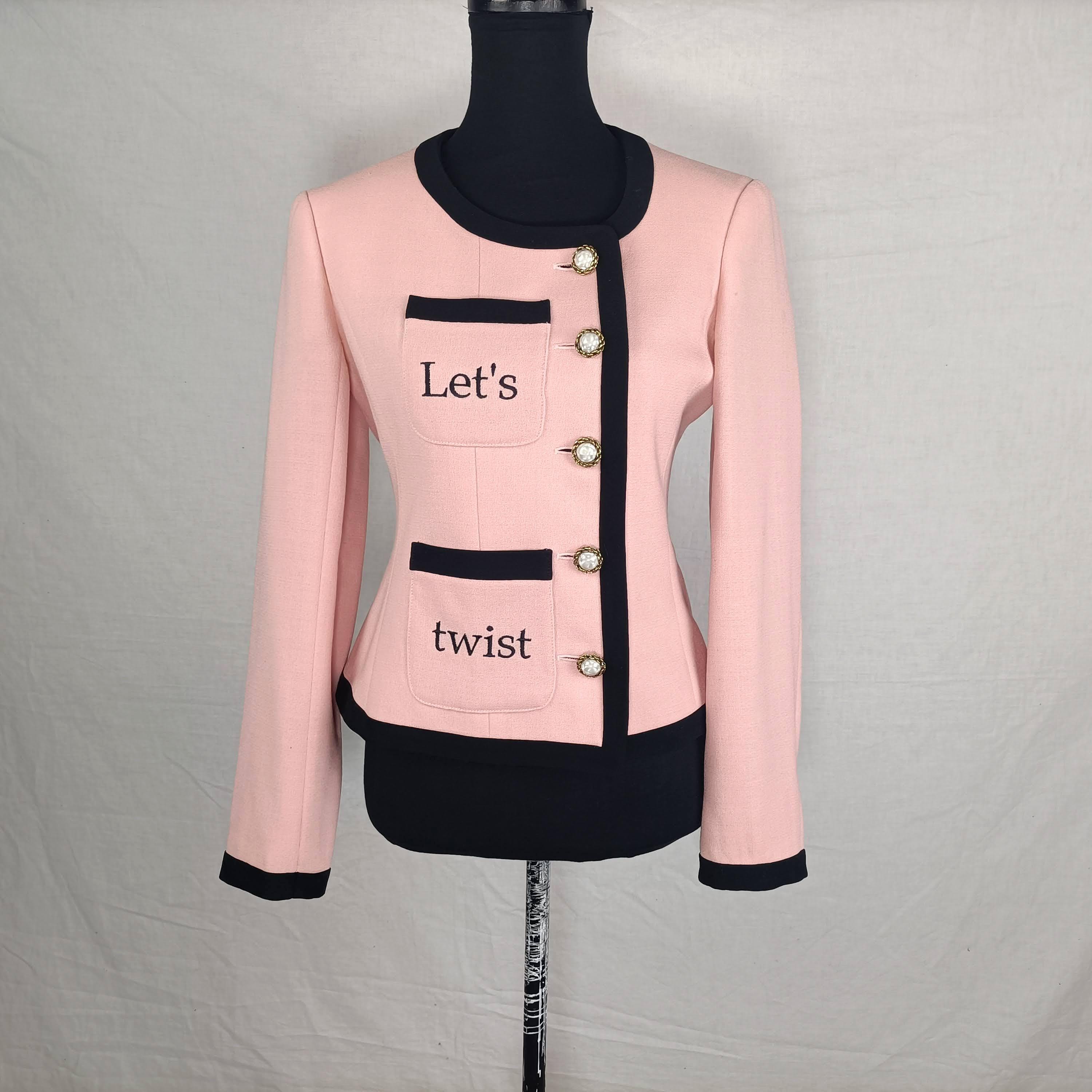 MOSCHINO COUTURE! モスキーノ ウールジャケット ピンク Moschino(モスキーノ) ダウンジャケット・コート(レディース
