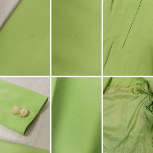 May include: Close-up of a bright green fabric with a subtle texture. The fabric has a few small brown spots.