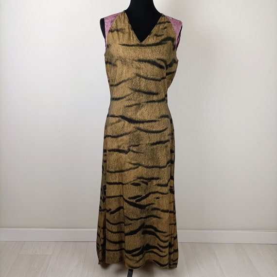 Just Cavalli Vintage Y2k Long Dress Roberto Cavalli Tiger Print Maxi Dress Etsy