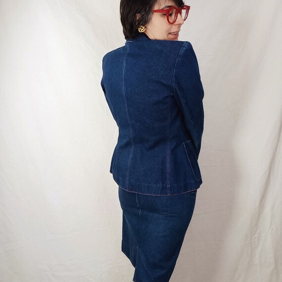 Denim skirt suit YSL Variation vintage 90s - image 7