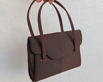 Silk handbag vintage, vintage pochette 60s