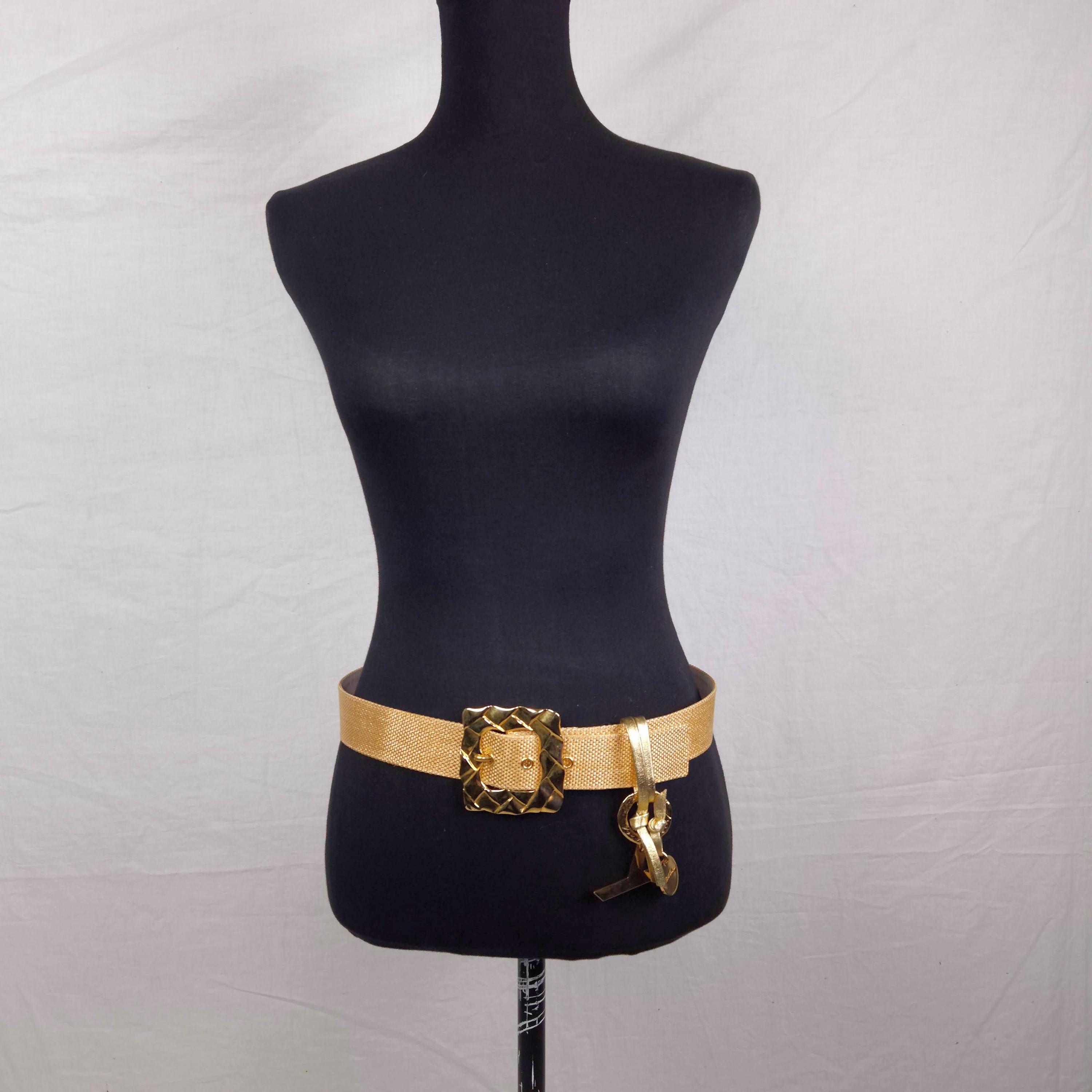 Yves Saint Laurent Metallic Bronze Wide Leather Waist Belt/ Size Small Yves Saint Laurent Metal Waist Belt - Gold Belts  main image 4