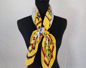 Gianni Versace zijden sjaal met abstract patroon, Versace jaren 80 vintage