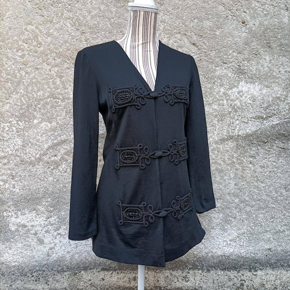 Luisa Spagnoli vintage jacket sixties black pure … - image 2