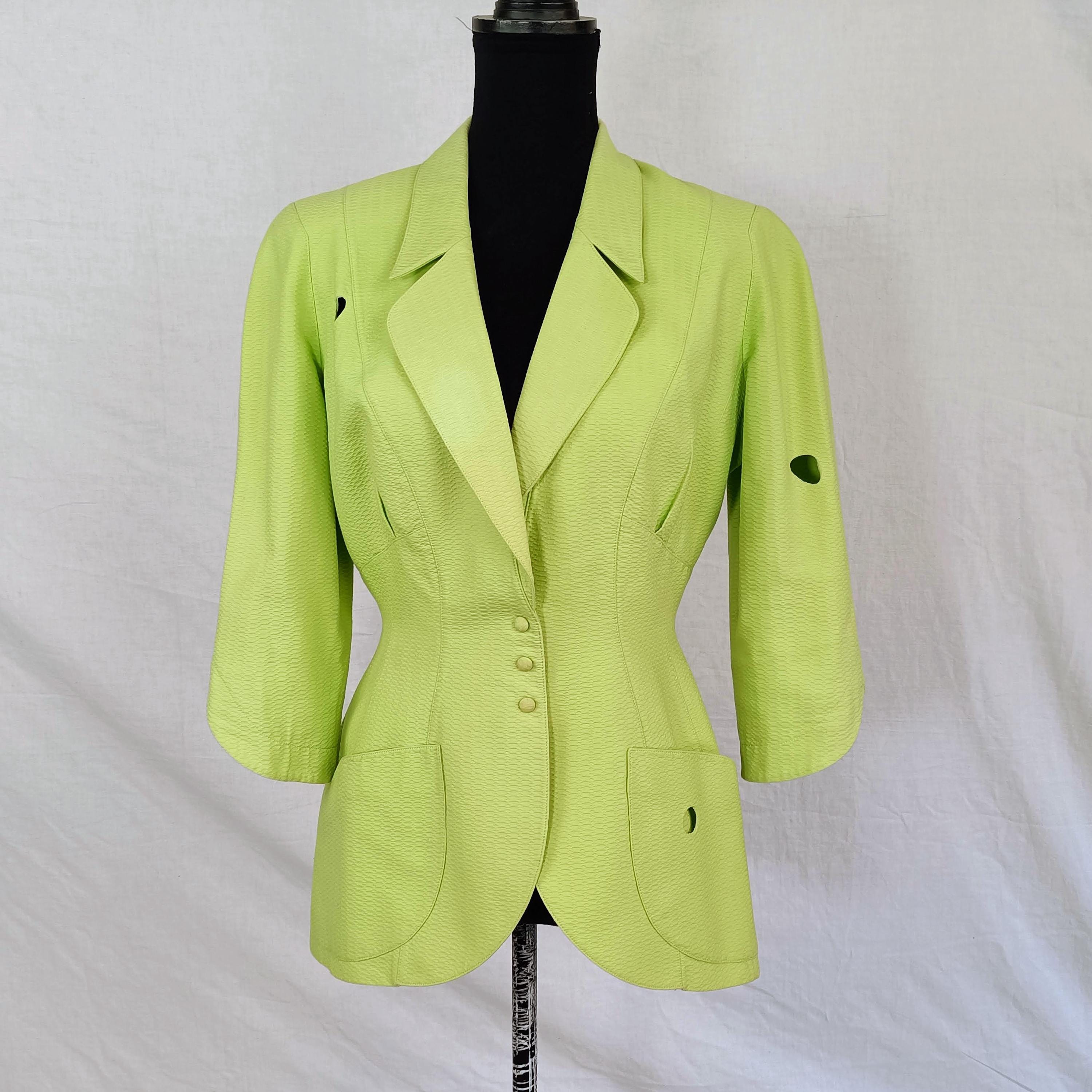 Thierry Mugler Paris Light Green Jacket Vintage 80s - Etsy