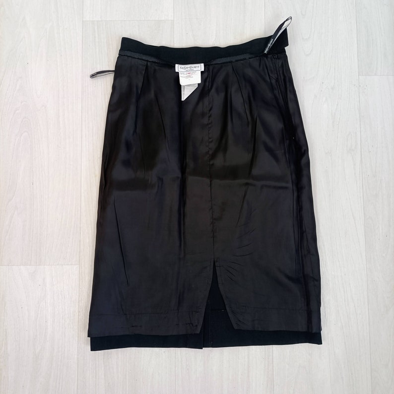 Black skirt YSL Variation, longuette skirt black image 4