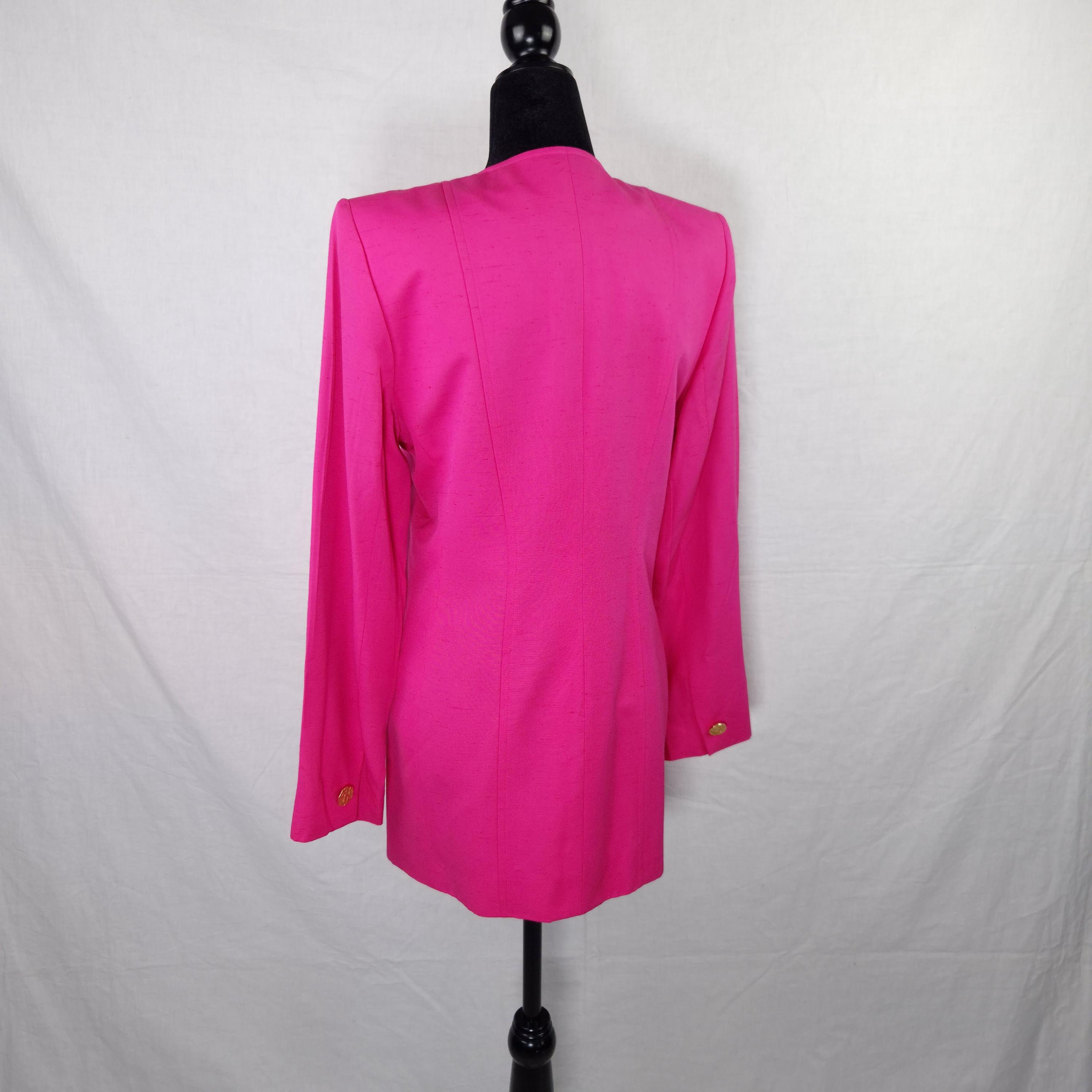 YSL Variation Pink Long Jacket With Golden Buttons 1999, Yves