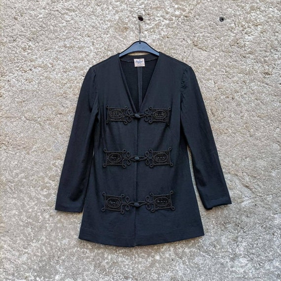 Luisa Spagnoli vintage jacket sixties black pure … - image 5