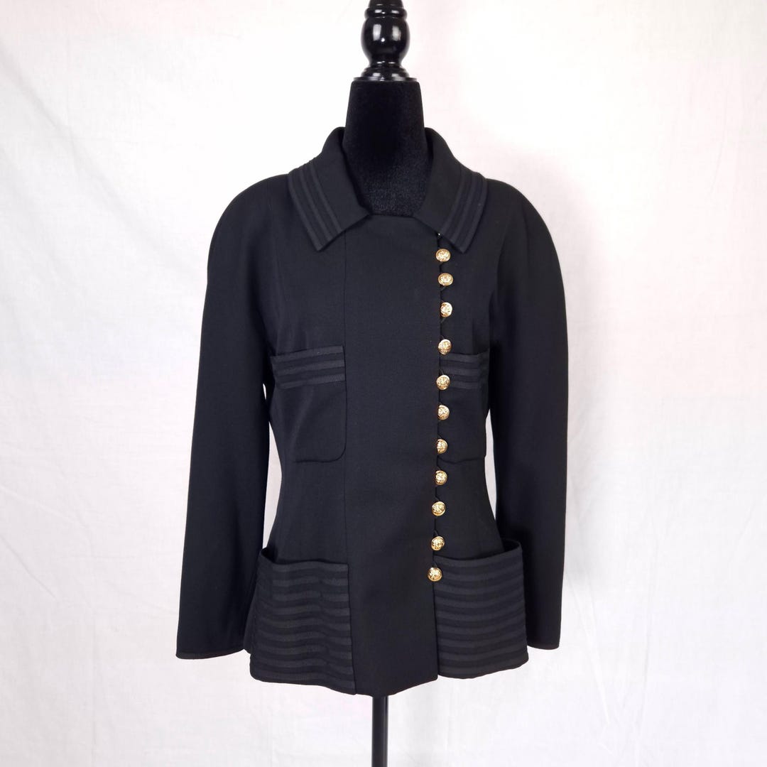 【希少】CHANELBOUTIQU シャネル96ヴィンテージ ウールジャケット Chanel Vintage Jacket 1990s, Chanel Boutique by Karl Lagerfeld - Etsy