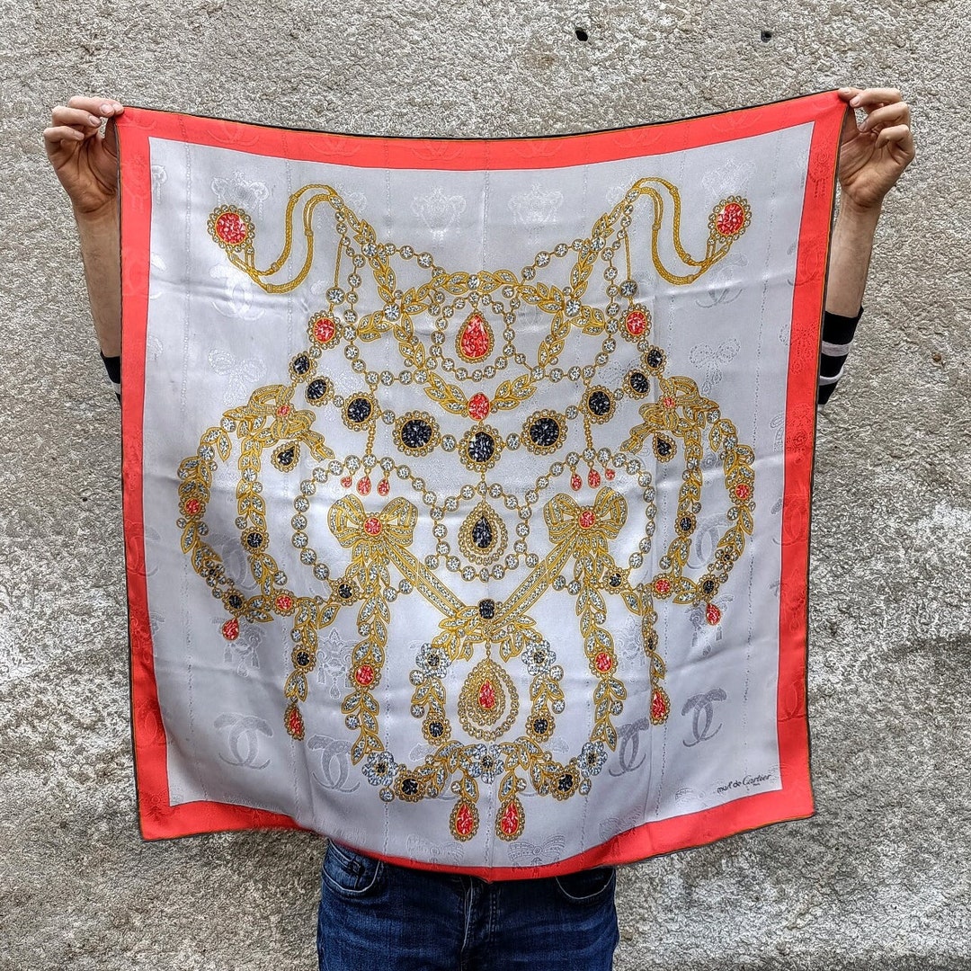 Must De Cartier, Vintage Silk Scarf - Etsy