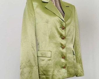 Valentino vintage 1990s light green blazer