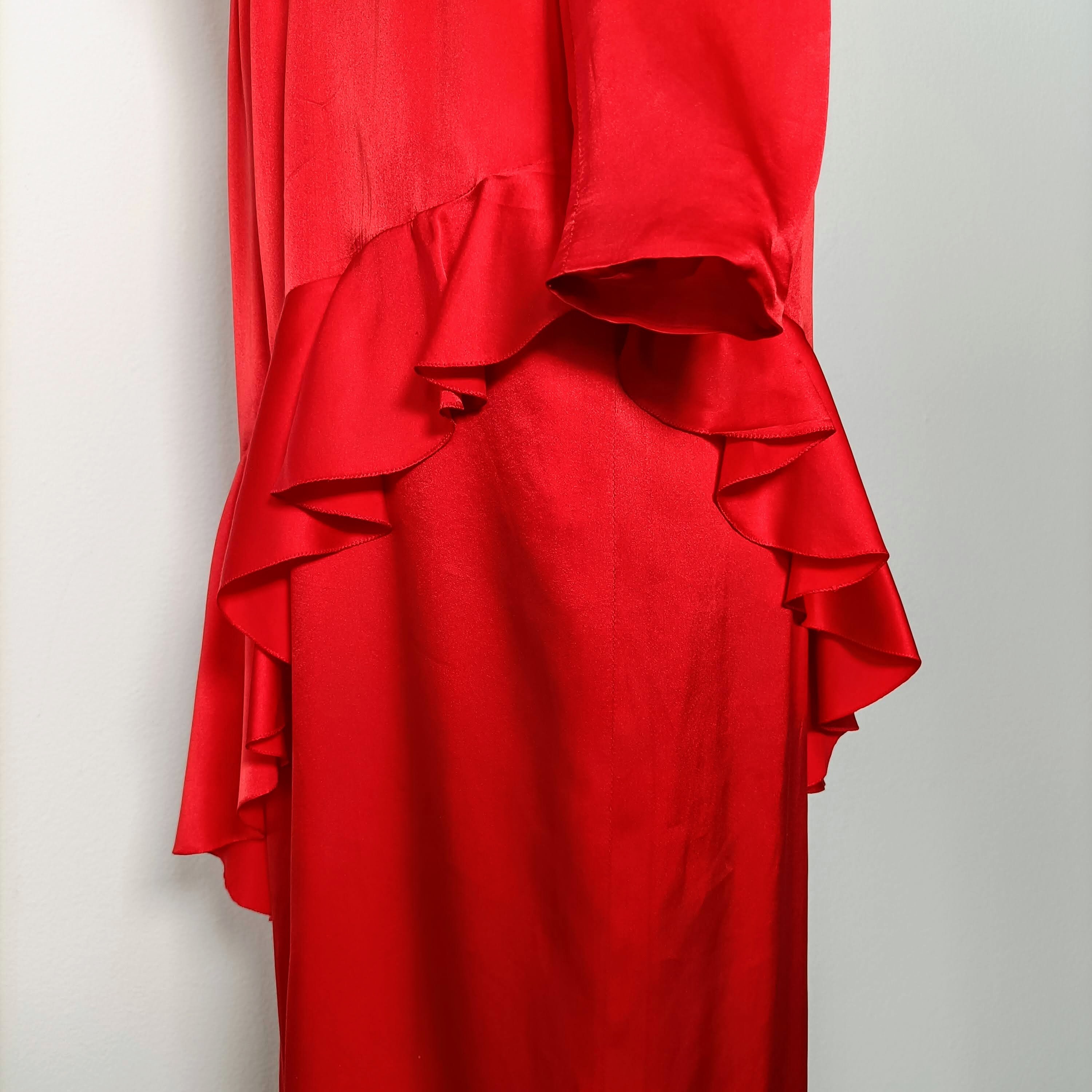 Christian Dior Vintage Silk Red Dress - Etsy