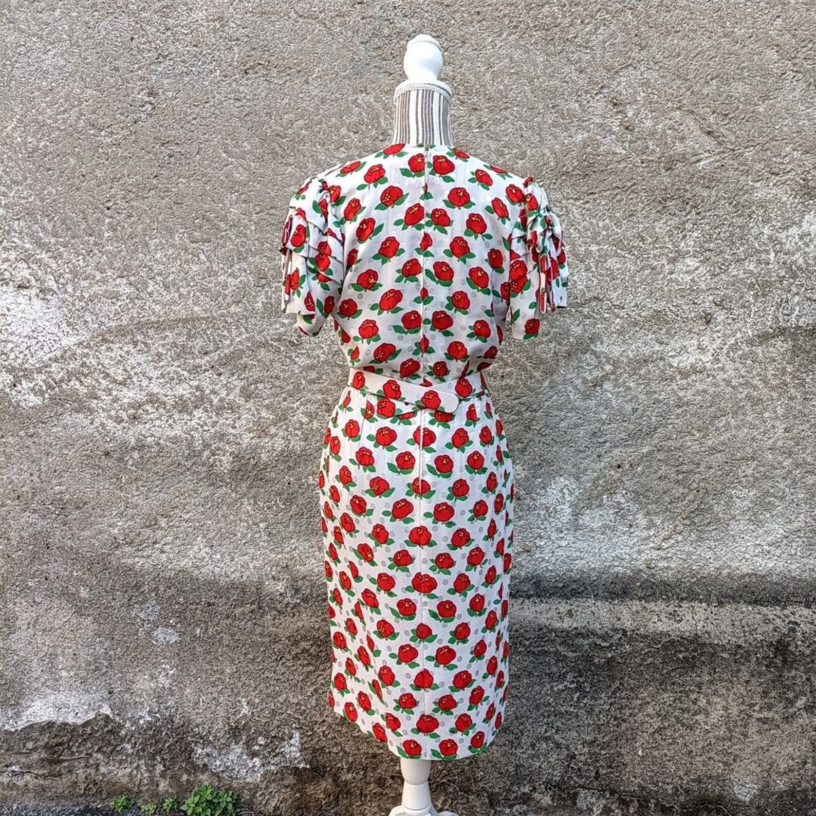 Ceremony Dress Vintage Silk Flower Dress Etsy