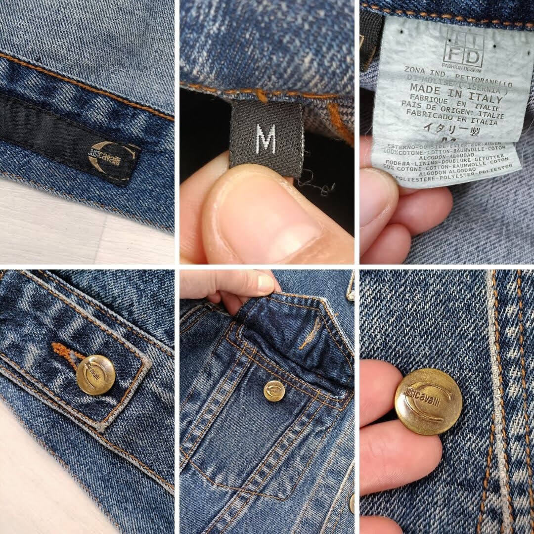 Just Cavalli Denim Jacket, Jeans Jacket Y2k - Etsy