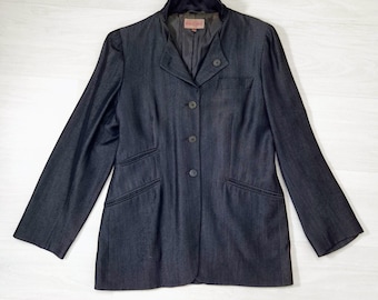 Romeo Gigli Vintage 1990 Gold Cotton Over Sized Jacket With Single