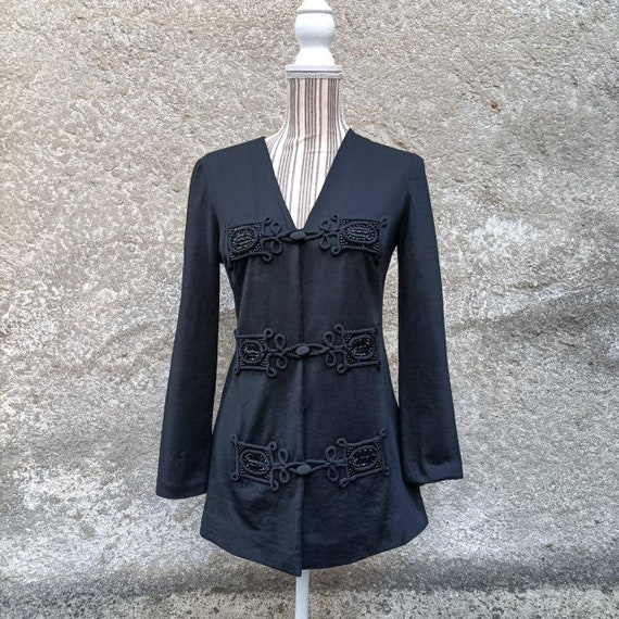 Luisa Spagnoli vintage jacket sixties black pure … - image 1