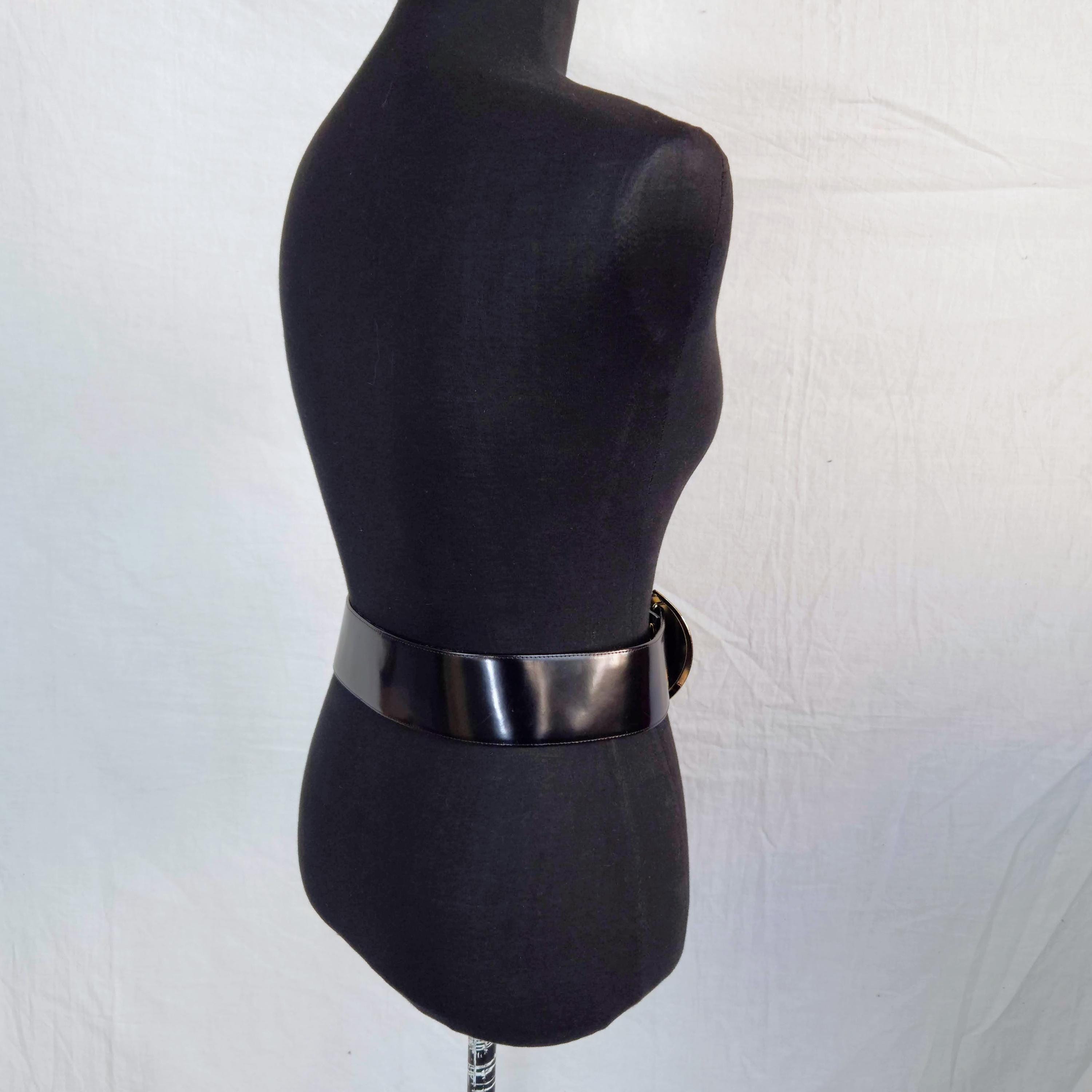 Karl Lagerfeld Black Patent Leather Vintage 80s, Glam  display picture 1
