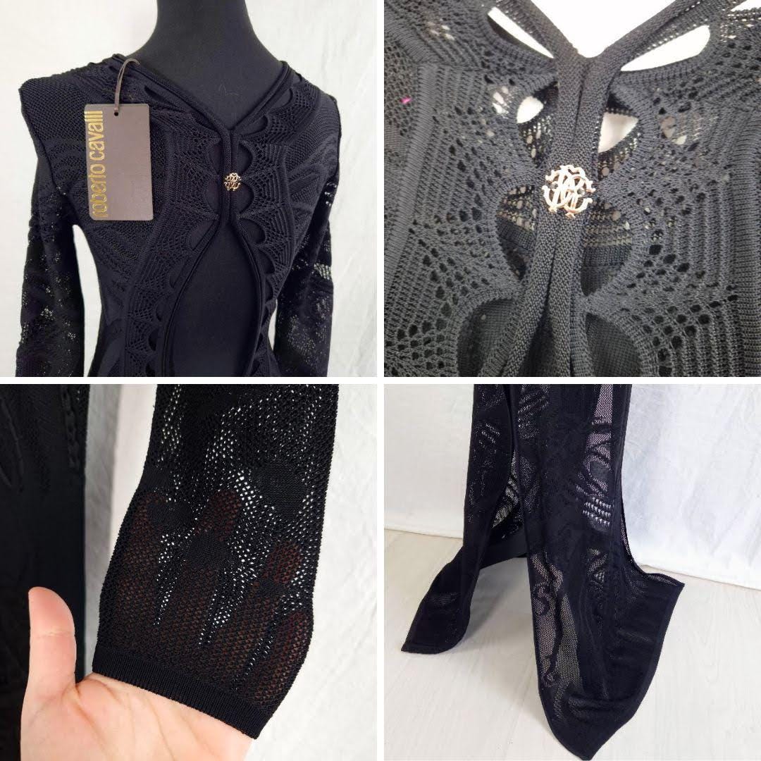 robertocavalli　ロングドレス Roberto Cavalli cut-out Detail Long Dress | Black | FARFETCH