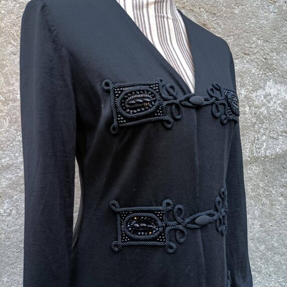 Luisa Spagnoli vintage jacket sixties black pure … - image 9
