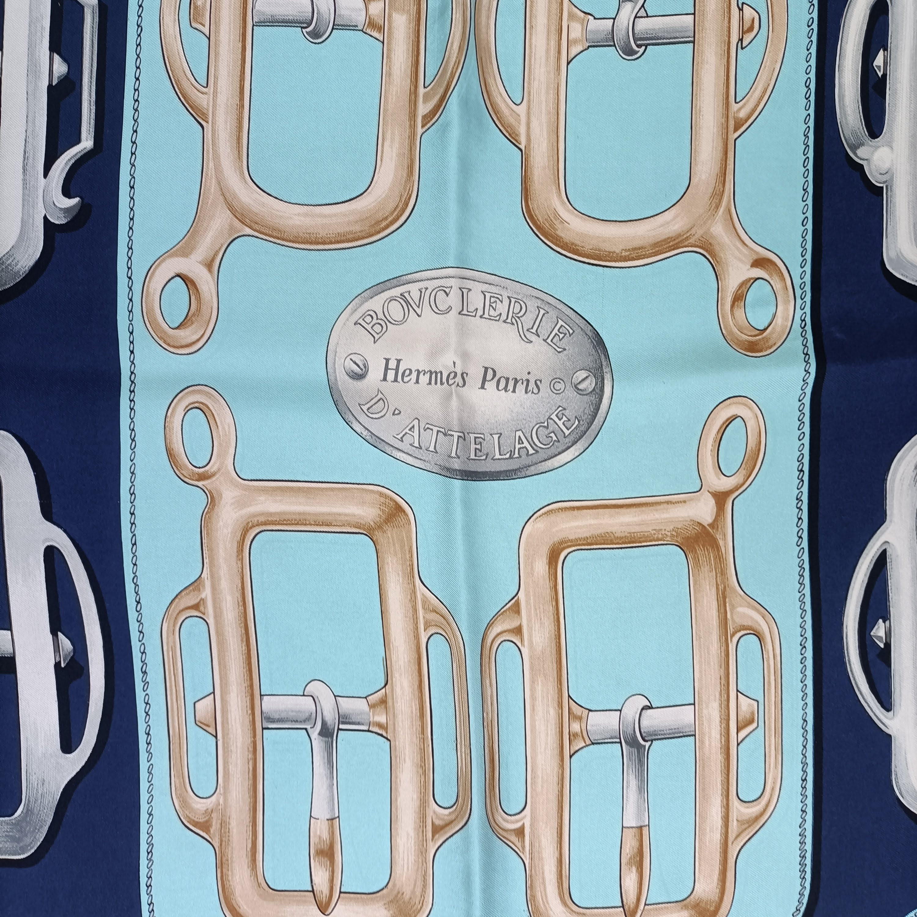 Hermès Bovlerie d'Attelage カレ スカーフ Secrétaire Attelage